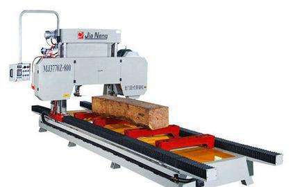 How does automatic wood cutting band saw with trolley working ?